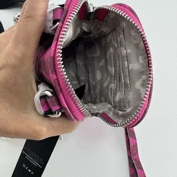 Aimee Kestenberg Leather Phone Crossbody Bag  Soft Capri Magenta Diamond Tassel - Picture 7 of 10